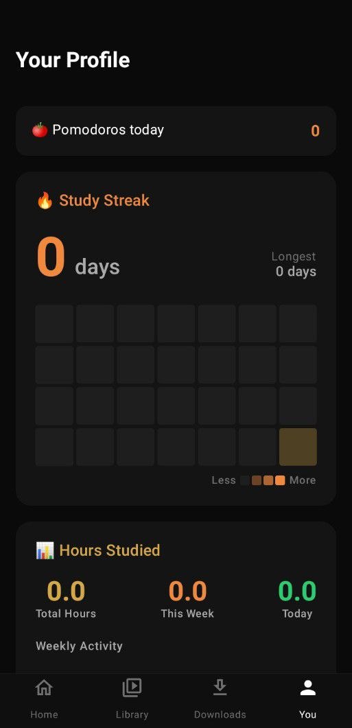 StayFocus Study Streak and Heatmap